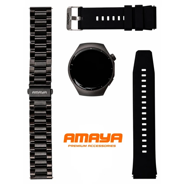 Смарт-годинник Amaya ASW-70 IPS 1.46 дюйма з дзвінками Bluetooth 5.3 чорний - зображення 8