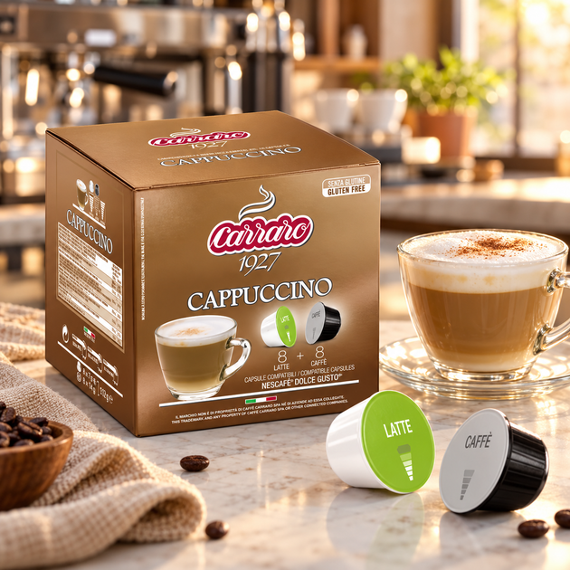 Кава в капсулах Carraro Dolce Gusto Cappuccino 16 шт - зображення 6