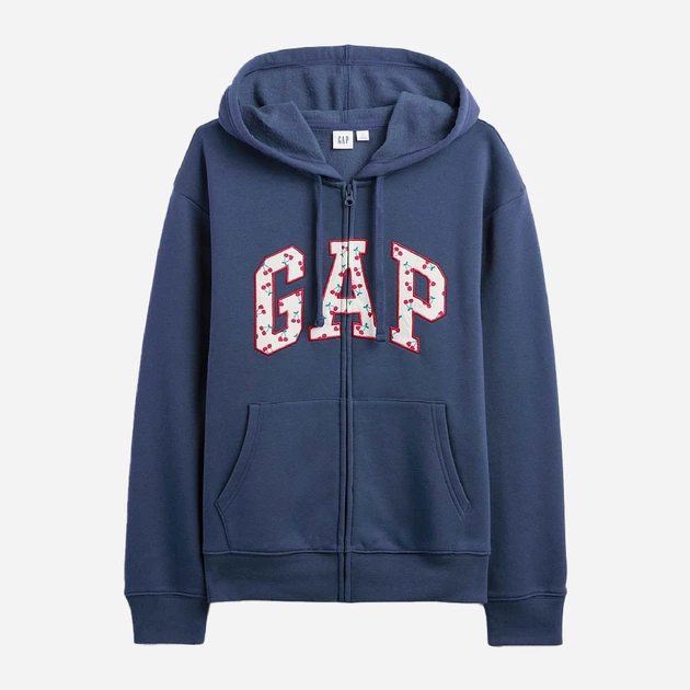 Толстовка на молнии с капюшоном на флисе женская GAP 100319579 S Синяя (1162936524) - Фото 5 Толстовка на молнии с капюшоном на флисе женская GAP 100319579 S Синяя (1162936524) - изображение 5