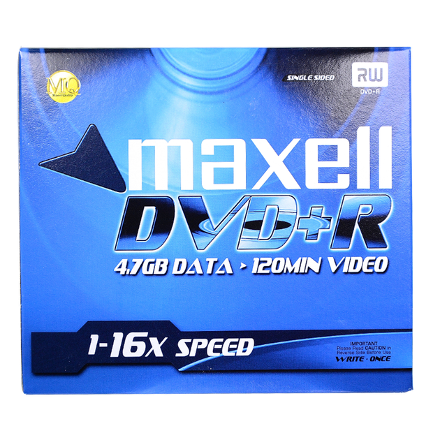Диски Maxell DVD+R для записи, скорость 16x, емкость 4,7 ГБ, чистые оптические диски для офисного использования, упаковка из 5 штук в коробке. - изображение 4
