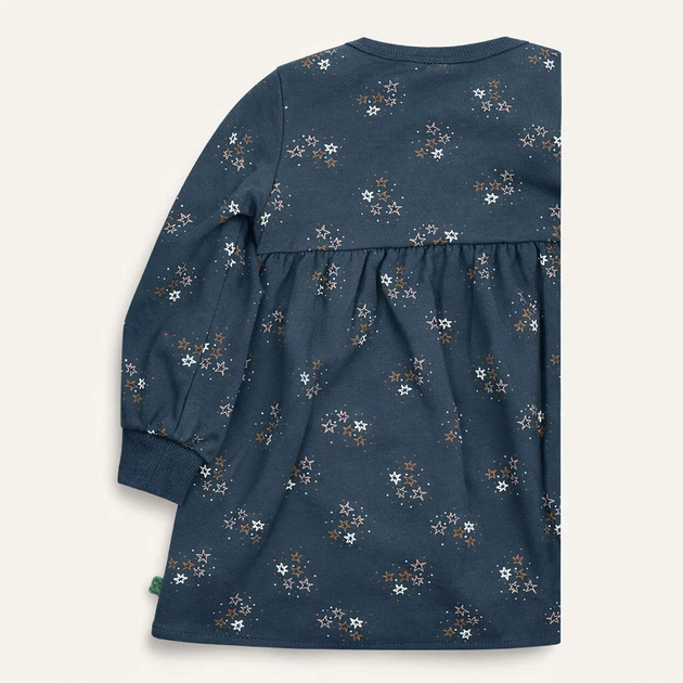 Дитяча тепла сукня на флісі Green Cotton синій, 74 см (028653704) - Фото 3 Дитяча тепла сукня на флісі Green Cotton синій, 74 см (028653704) - изображение 3