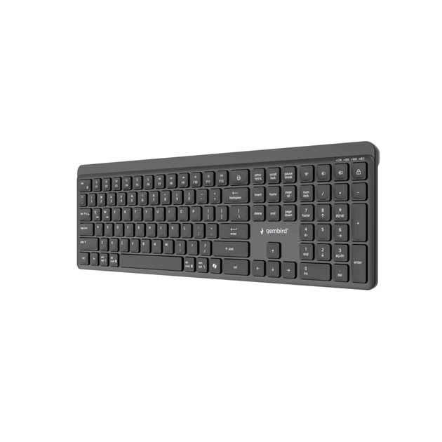 Комплект клавиатура + мышь Gembird KB-WPS-03 беспроводной Dual Mode 2.4 GHz + Bluetooth US раскладка Black (8716309136907) - Фото 3 Комплект клавиатура + мышь Gembird KB-WPS-03 беспроводной Dual Mode 2.4 GHz + Bluetooth US раскладка Black (8716309136907) - изображение 3