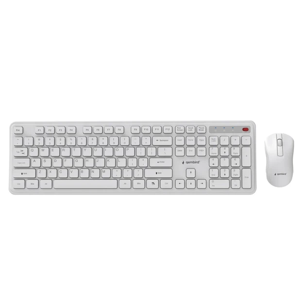 Комплект клавіатура + миша Gembird KBS-WPS-01 Slim Pro Business бездротовий US розкладка White (8716309137027) - Фото 1 Комплект клавіатура + миша Gembird KBS-WPS-01 Slim Pro Business бездротовий US розкладка White (8716309137027) - зображення 1