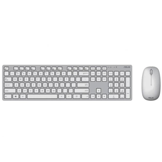 Комплект клавіатура + миша Asus W5000 бездротовий US розкладка White (4711387538500) - Фото 2 Комплект клавіатура + миша Asus W5000 бездротовий US розкладка White (4711387538500) - зображення 2