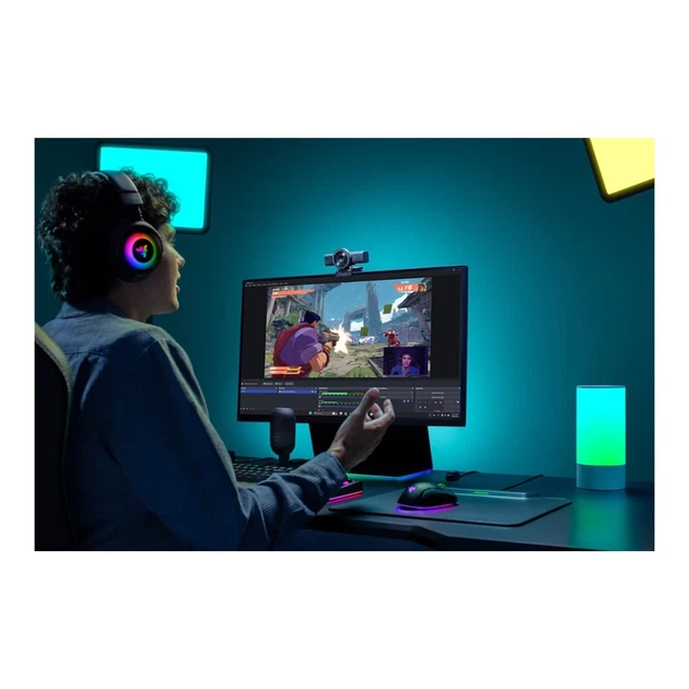 Веб-камера Razer Kiyo V2 X 1440p 60fps Quartz (8887910000601) - Фото 5 Веб-камера Razer Kiyo V2 X 1440p 60fps Quartz (8887910000601) - изображение 5