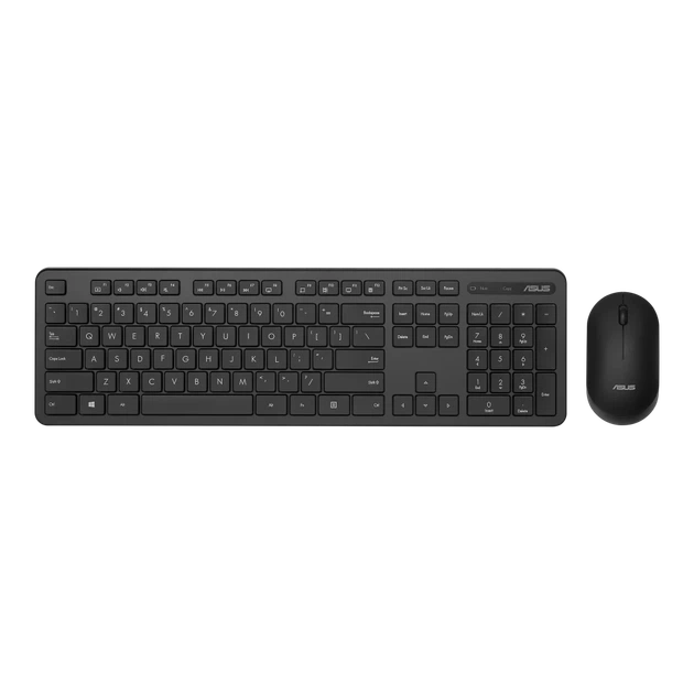 Комплект клавіатура + миша Asus CW100 бездротовий US розкладка Black (4711387539620) - Фото 1 Комплект клавіатура + миша Asus CW100 бездротовий US розкладка Black (4711387539620) - зображення 1