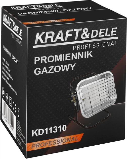 Газовый инфракрасный обогреватель 4,5 кВт 37 мбар Kraft&Dele KD11310 для гаража, мастерской и строительства - изображение 10