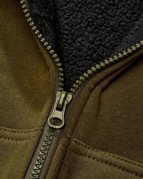 Кофта Brandit Sweatjacket Teddylining XXL олива (5038.15001.XXL) - Фото 3 Кофта Brandit Sweatjacket Teddylining XXL олива (5038.15001.XXL) - изображение 3
