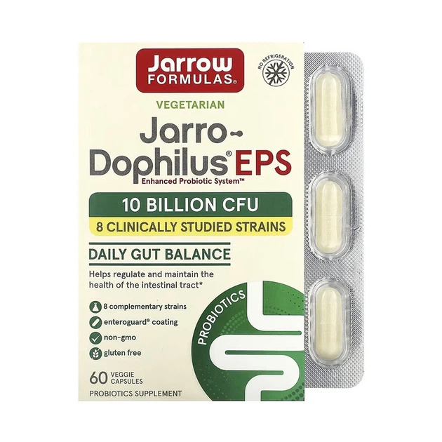 Пробіотики Jarrow Formulas Jarro-Dophilus EPS 5 BIL 60 caps (790011030201) - Фото 2 Пробіотики Jarrow Formulas Jarro-Dophilus EPS 5 BIL 60 caps (790011030201) - изображение 2