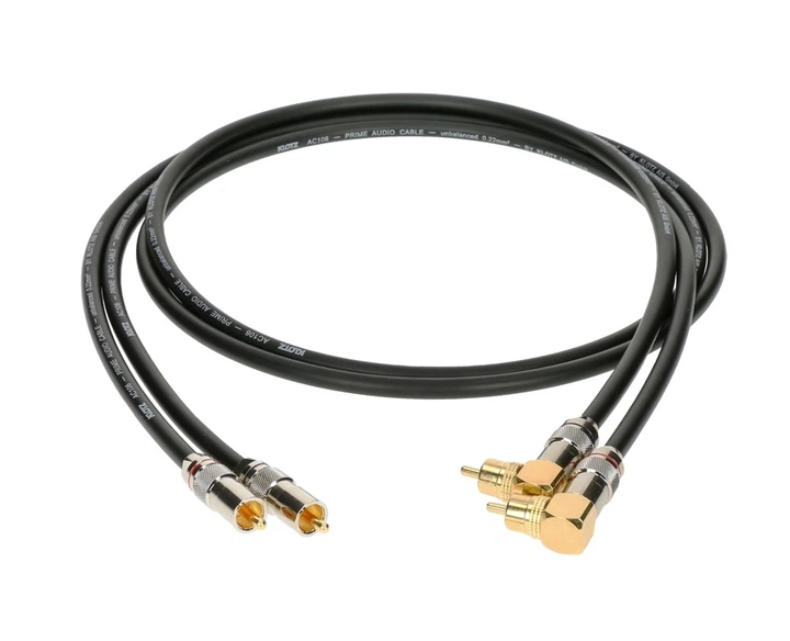 Кабель комутаційний KLOTZ AUDIOLEAD BLACK 0.6M 2 PCS (RCA - RCA 90°, GOLD CONTACTS) (303687) - Фото 2 Кабель комутаційний KLOTZ AUDIOLEAD BLACK 0.6M 2 PCS (RCA - RCA 90°, GOLD CONTACTS) (303687) - зображення 2