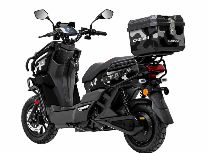 Електроскутер Crosser CR21 PRO Tank (2900W 76.8V LiFePo4 40AH) - Чорний - зображення 3
