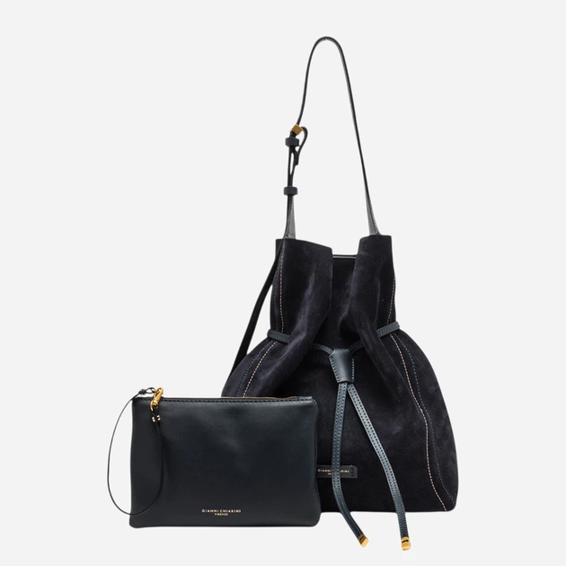 Torebka damska zamszowa Gianni Chiarini BS-11787-CM-PL-14596 Granatowa (800070361164) - obraz 5