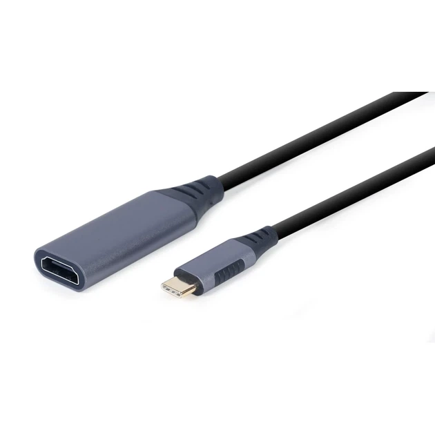 Переходник Gembird USB Type-C – HDMI 15 см Gray (8716309121354) - Фото 2 Переходник Gembird USB Type-C – HDMI 15 см Gray (8716309121354) - изображение 2