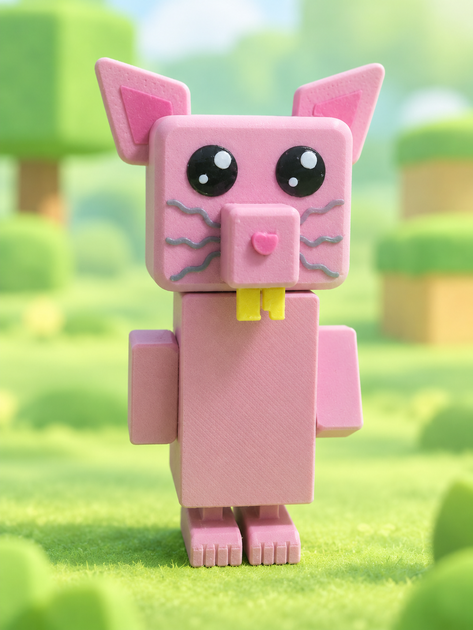 Фигурка Крыса Виолетта Super Bear Adventure Violetta 3D печать Пластик розовый 100 мм - Фото 1 Фигурка Крыса Виолетта Super Bear Adventure Violetta 3D печать Пластик розовый 100 мм - изображение 1