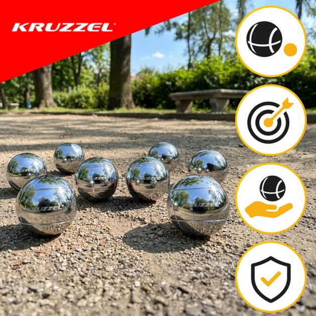 Игра в петанк Kruzzel 8 шаров + чехол (5900779948334) - Фото 3 Игра в петанк Kruzzel 8 шаров + чехол (5900779948334) - изображение 3