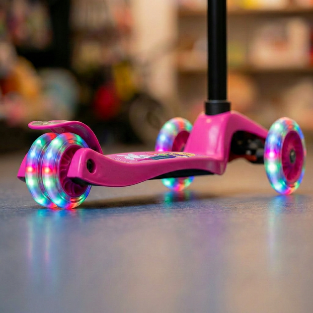 Самокат детский трехколесный Барби со светящимися колесами Scooter Maxi 7118 от 3 лет - изображение 10