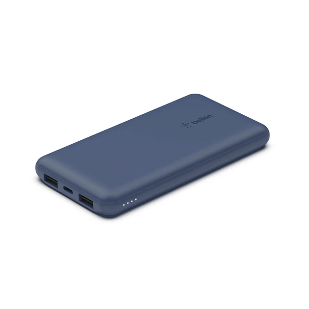 Портативний зарядний пристрій Belkin 10000mAh 15W Dual USB-A USB-C Blue (BPB011BTBL) - зображення 3