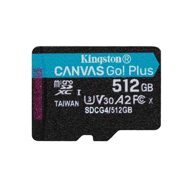 Карта пам'яті Kingston Canvas Go Plus microSDXC 512 ГБ + адаптер SD (740617348040) - Фото 2 Карта пам'яті Kingston Canvas Go Plus microSDXC 512 ГБ + адаптер SD (740617348040) - зображення 2