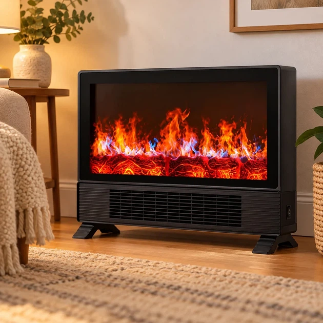 Электрокамин Asson Flame Heater с пультом, PTC-нагревом и эффектом пламени - изображение 3