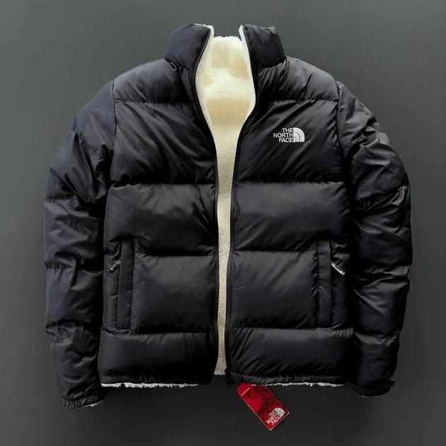 Двусторонняя зимняя куртка The North Face TNF Black/White, size S - изображение 5
