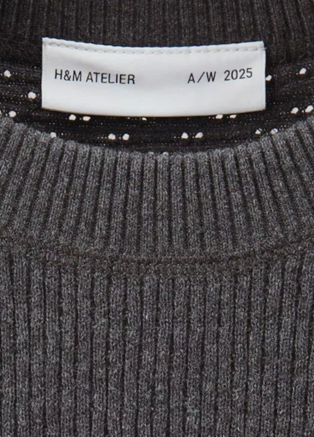 Светр H&M 18692 Темний сірий XL (1318) - Фото 4 Светр H&M 18692 Темний сірий XL (1318) - изображение 4