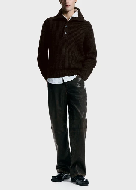 Светр H&M 18693 Темний коричневий L (1305) - Фото 1 Светр H&M 18693 Темний коричневий L (1305) - изображение 1