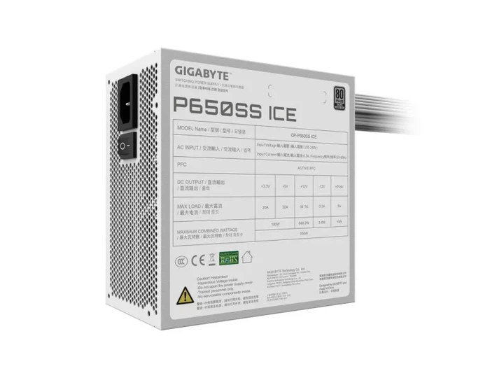 Блок живлення Gigabyte P650SS Ice (GP-P650SS ICE) - изображение 4