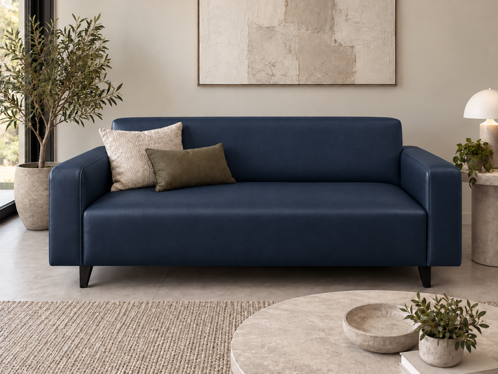 Диван офисный Tobi Sho Арне с подлокотниками 1880х700х740 мм, кожзам Midnight Blue/2227 - изображение 5