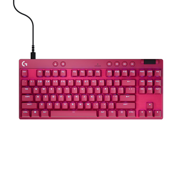Игровая клавиатура G PRO X TKL RAPID/GPW RT Quick Silver с магнитными переключателями, 87 клавиш, для FPS/Valorant/Triangulum, RT Quick Trigger, розовая. - Фото 12 Игровая клавиатура G PRO X TKL RAPID/GPW RT Quick Silver с магнитными переключателями, 87 клавиш, для FPS/Valorant/Triangulum, RT Quick Trigger, розовая. - изображение 12