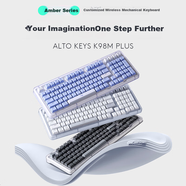 Бездротова механічна клавіатура Logitech ALTO KEYS K98M Plus Custom White (біла) - изображение 6