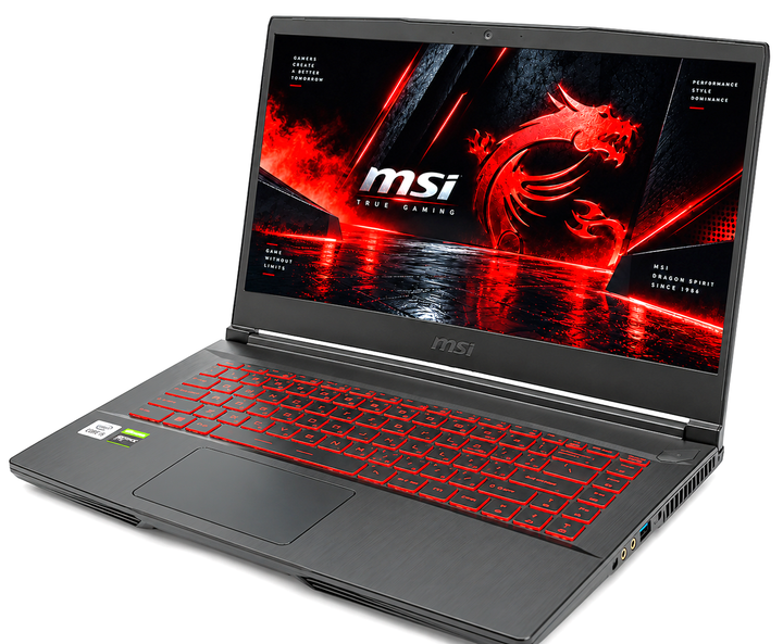 Ноутбук MSI GF63 Thin 10SC Core i5-10500H GTX 1650 Max-Q 4GB 16GB DDR4 SSD+HDD 15.6" FHD Чорний Б/У - зображення 2