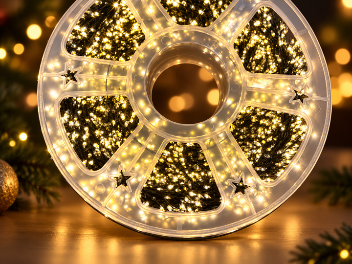 Гирлянда Хвойная Лапа Мишура 150 м, 3000 LED, USB, теплая белая, зеленая проволока, 8 режимов, с пультом - изображение 3