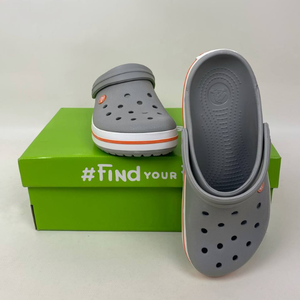 Крокси Crocband Light Grey/Bright Coral, розмір 43 - зображення 5