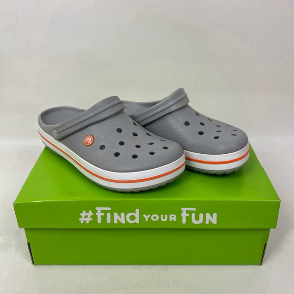 Крокси Crocband Light Grey/Bright Coral, розмір 43 - зображення 7