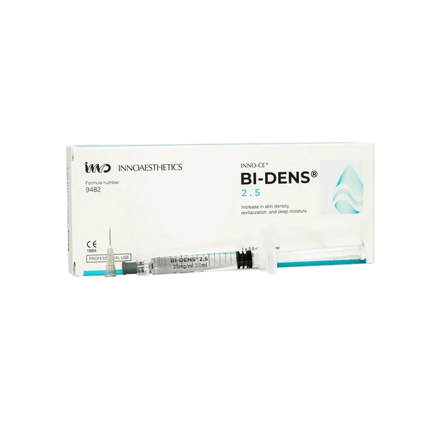 Innoaesthetics BI-DENS 2.5, 3 мл — профессиональный препарат для биоревитализации кожи с гиалуроновой кислотой 25 мг/мл - Фото 1 Innoaesthetics BI-DENS 2.5, 3 мл — профессиональный препарат для биоревитализации кожи с гиалуроновой кислотой 25 мг/мл - изображение 1