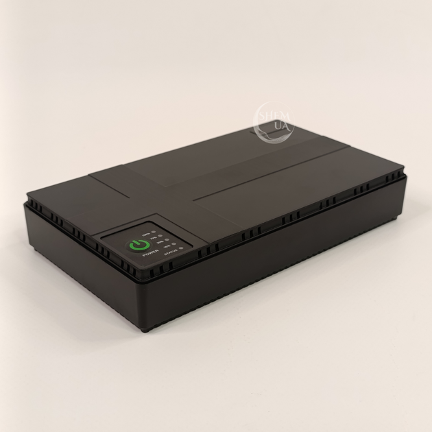 Источник бесперебойного питания питания Mini UPS 45 Вт для Wi-Fi-роутера, модема и IP-камер, с DC-выходами 5В/9В/12В, PoE 15В/24В, портами USB-A, Type-C и LAN, автоматическим переключением на аккумулятор и LED-индикацией, NET-45-Black - изображение 6