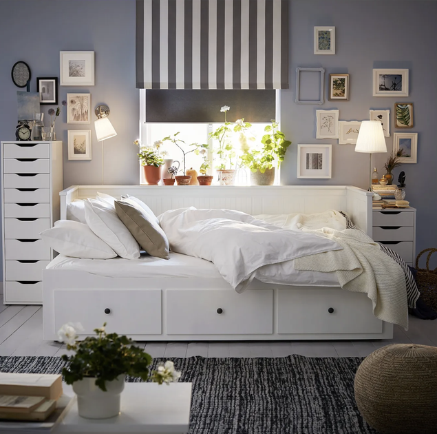Каркас кушетки с 3-мя выдвижными ящиками, белый, 80x200 см, ИКЕА HEMNES 903.493.26 - изображение 7