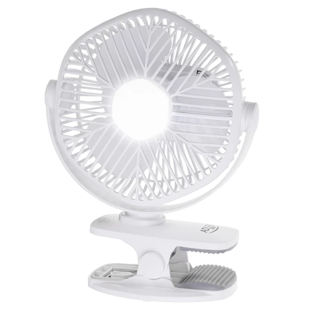 Портативний вентилятор Adler AD 7335 6 Вт 12,7 см 3 швидкості 360° White (5906843080016) - изображение 2