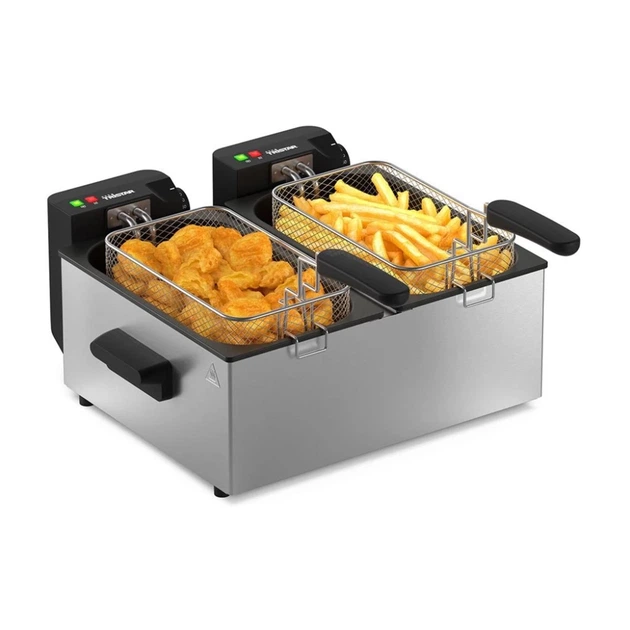 Фритюрница Tristar FR-9342 двойная 3600 Вт 6 л Silver (8711658525723) - Фото 1 Фритюрница Tristar FR-9342 двойная 3600 Вт 6 л Silver (8711658525723) - изображение 1