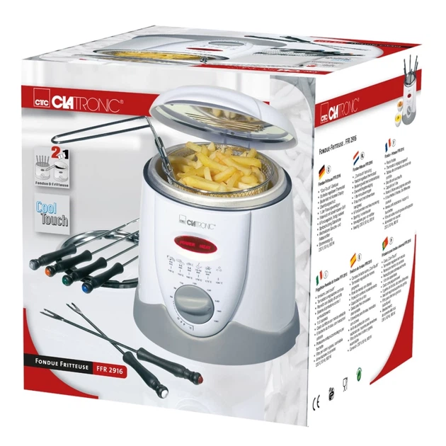 Фритюрница Clatronic FFR 2916 1 л 840 Вт White (4006160822328) - изображение 10