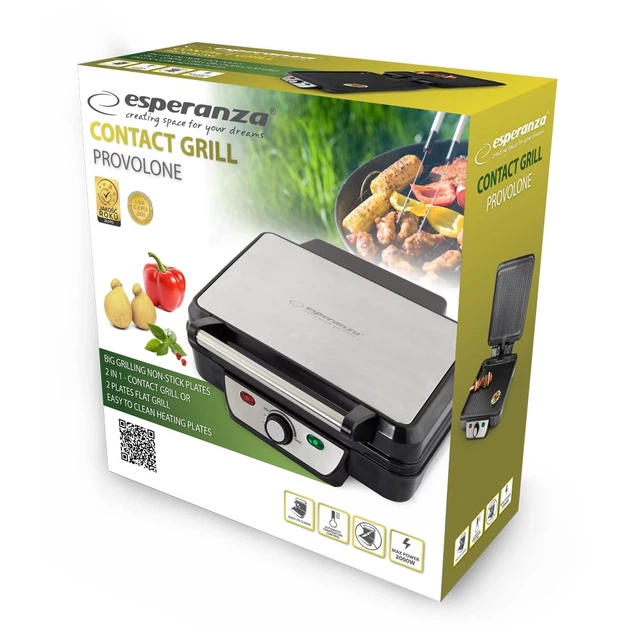 Электрогриль Esperanza Provolone EKG007 1800 Вт Stainless Steel (5901299914649) - Фото 5 Электрогриль Esperanza Provolone EKG007 1800 Вт Stainless Steel (5901299914649) - изображение 5