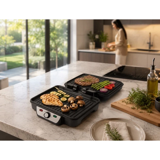 Электрогриль Esperanza Provolone EKG007 1800 Вт Stainless Steel (5901299914649) - Фото 6 Электрогриль Esperanza Provolone EKG007 1800 Вт Stainless Steel (5901299914649) - изображение 6