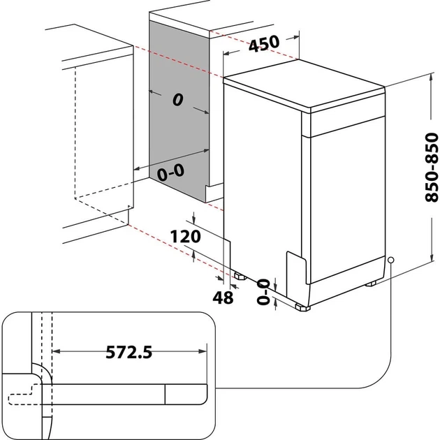 Посудомоечная машина Whirlpool WSFO3T223PCX 10 комплектов Inox (8003437234323) - изображение 7