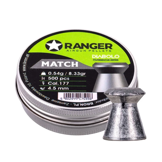 Пули пневматические RANGER Diabolo Professional Match 4,5 мм 0,54 г 500 шт (5902944175996) - изображение 5
