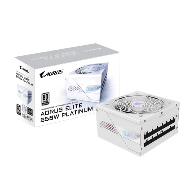Блок питания Gigabyte Aorus Elite Platinum ATX 3.1 ICE 850 Вт (4719331554392) - Фото 1 Блок питания Gigabyte Aorus Elite Platinum ATX 3.1 ICE 850 Вт (4719331554392) - изображение 1