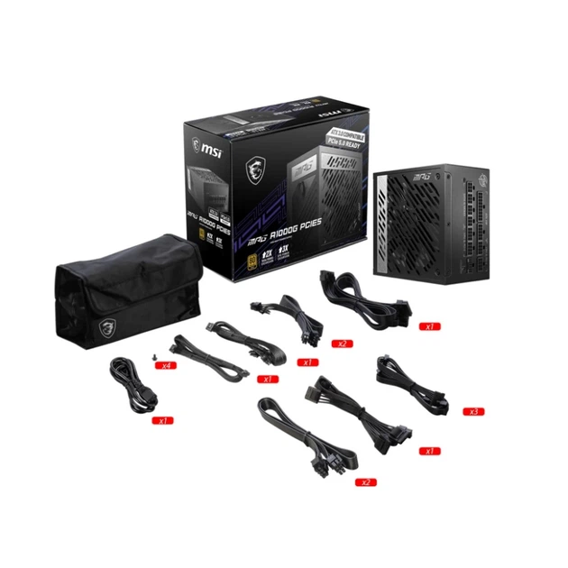 Блок питания MSI MPG A1000G 1000W PCIe 5.0 80+ Gold ATX 3.1 (4719072972196) - изображение 5