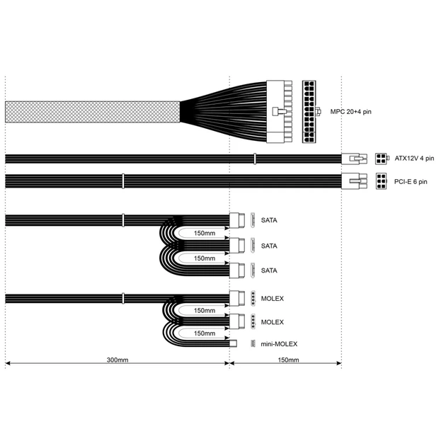 Блок питания Akyga Basic AK-B1-550 550 Вт пассивное охлаждение 120 мм (5901720130341) - изображение 3