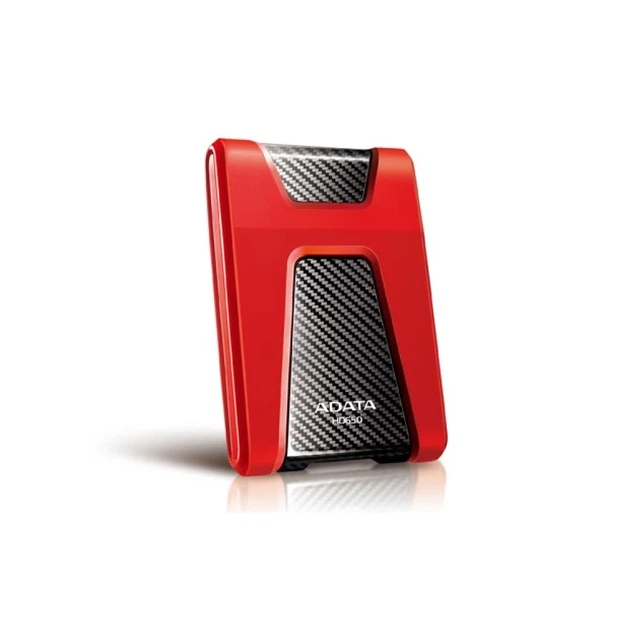 Зовнішній жорсткий диск Adata HD650 1 ТБ 2,5" USB 3.2 Red (4713435799130) - Фото 1 Зовнішній жорсткий диск Adata HD650 1 ТБ 2,5" USB 3.2 Red (4713435799130) - зображення 1