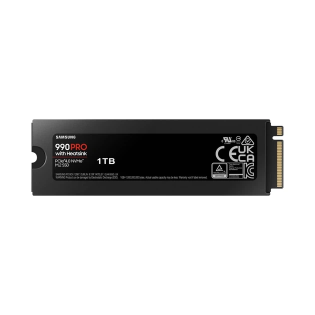 SSD Samsung 990 PRO з радіатором M.2 2280 1000 ГБ NVMe читання 7450 MB/s запис 6900 MB/s (8806094594645) - Фото 2 SSD Samsung 990 PRO з радіатором M.2 2280 1000 ГБ NVMe читання 7450 MB/s запис 6900 MB/s (8806094594645) - зображення 2