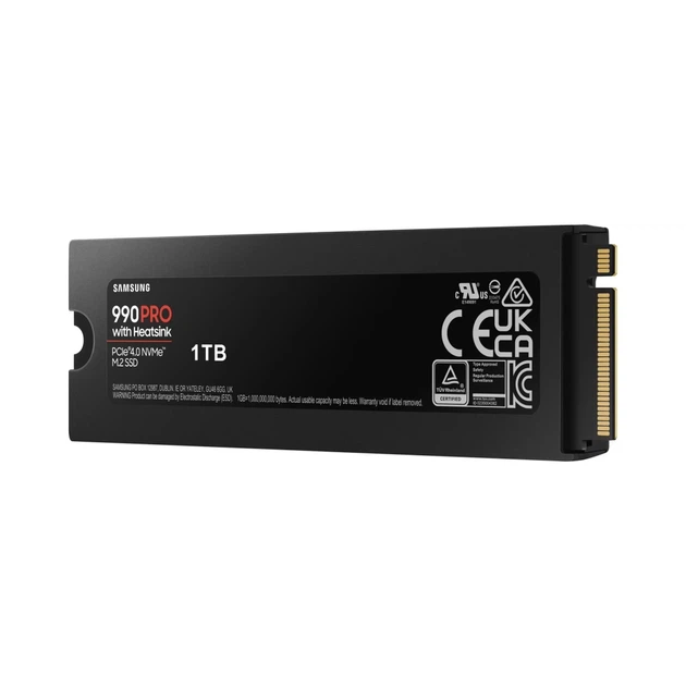 SSD Samsung 990 PRO з радіатором M.2 2280 1000 ГБ NVMe читання 7450 MB/s запис 6900 MB/s (8806094594645) - Фото 4 SSD Samsung 990 PRO з радіатором M.2 2280 1000 ГБ NVMe читання 7450 MB/s запис 6900 MB/s (8806094594645) - зображення 4
